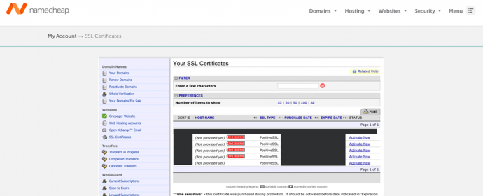 PositiveSSL, NameCheap, and Heroku